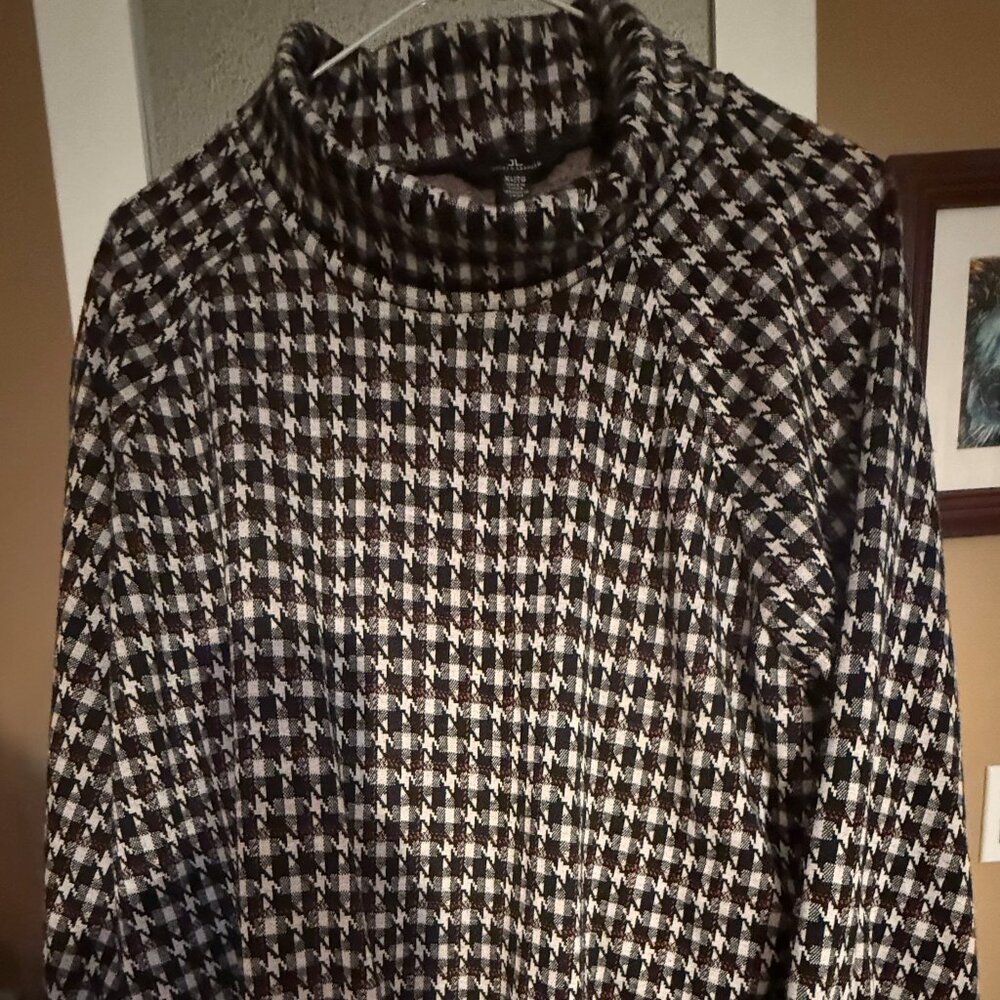 Jules & Leopold houndstooth check top